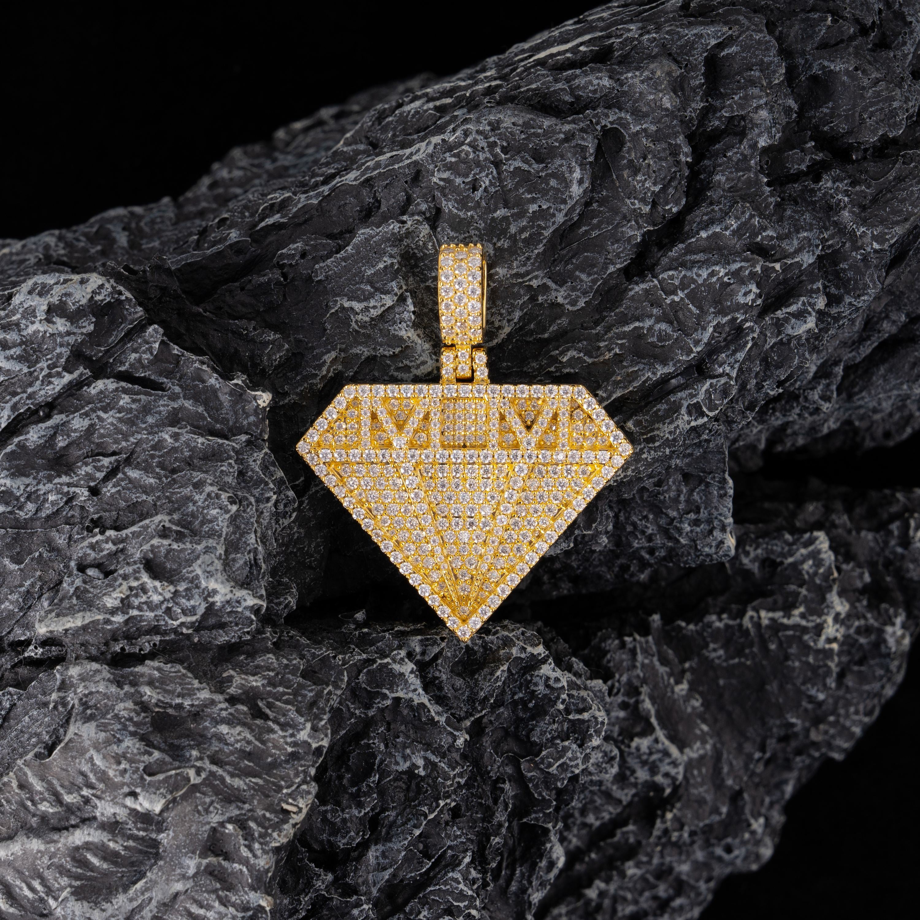 Moissanite Diamond-Shaped Pendant – alternate product view 4