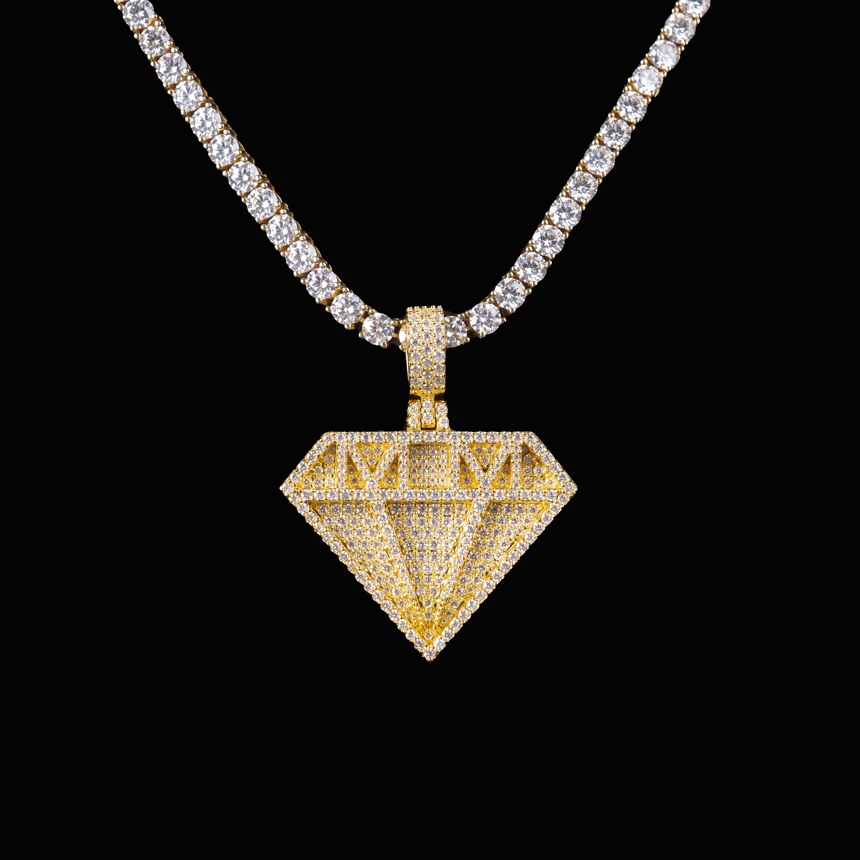 Moissanite Diamond-Shaped Pendant – alternate product view 8