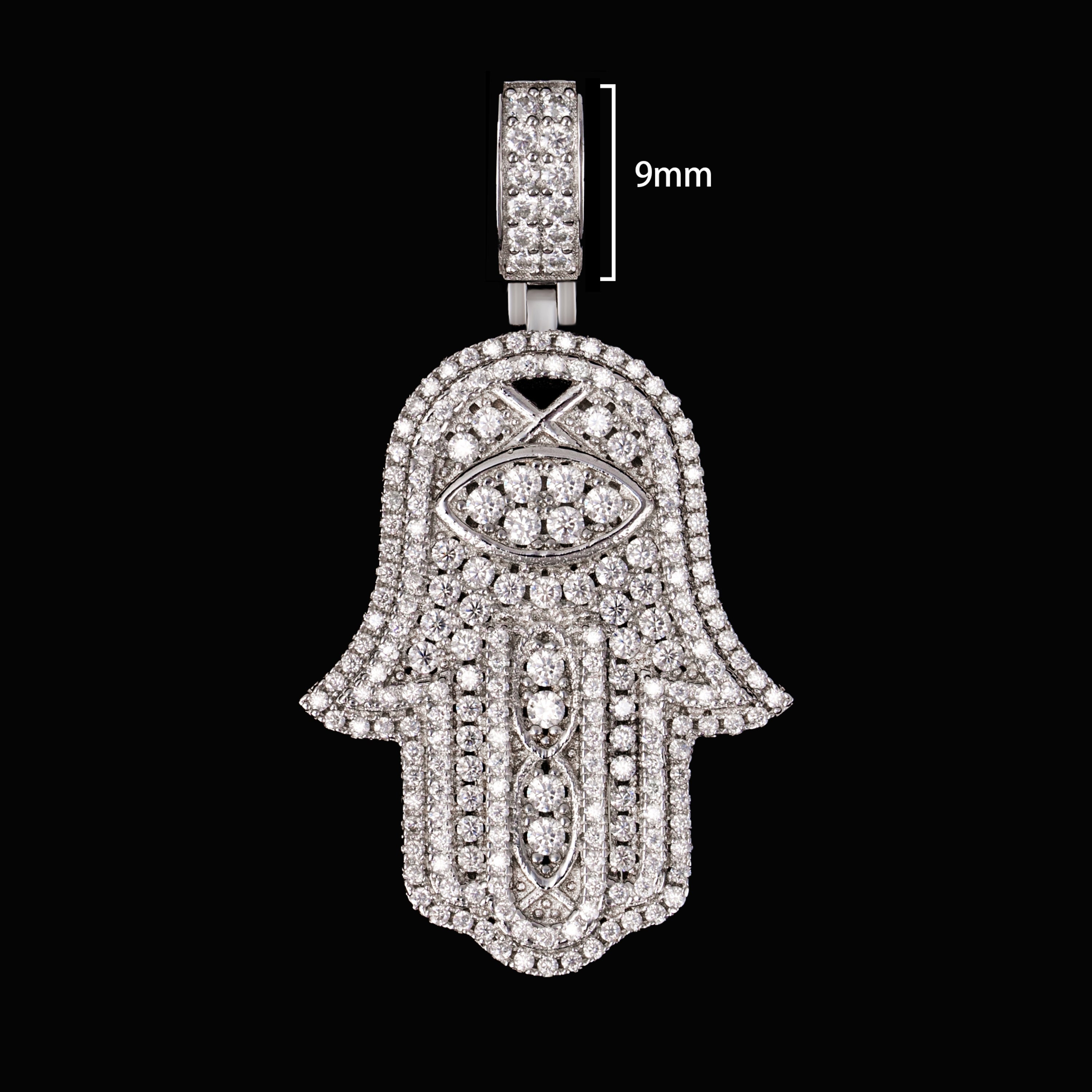 Moissanite Fatima Lucky Hand Pendant – alternate product view 6