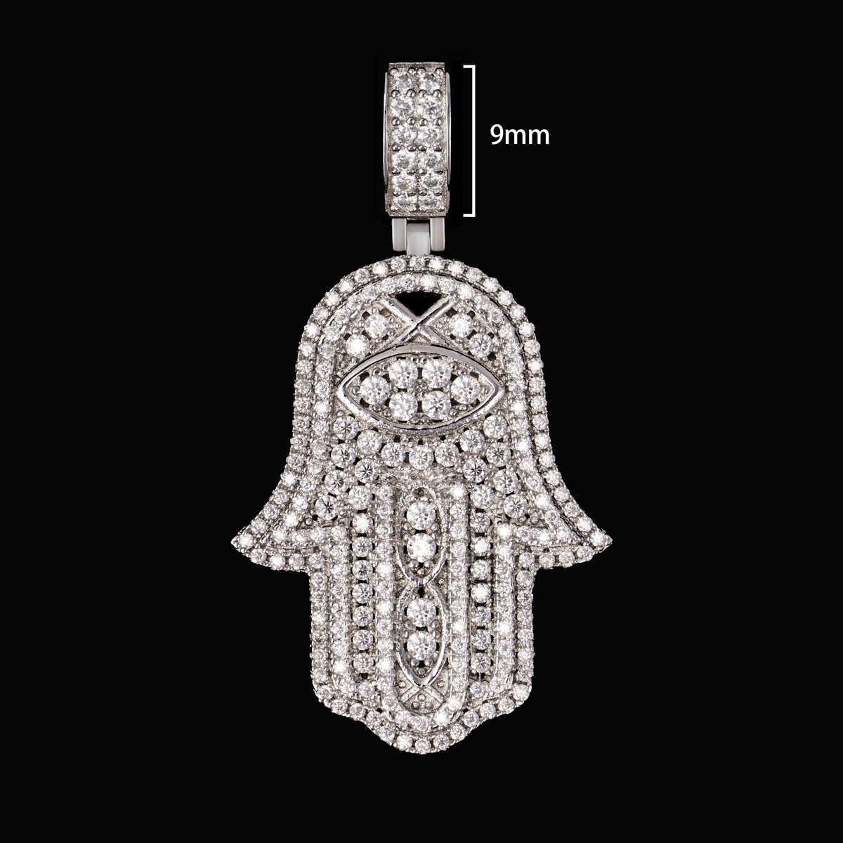 Moissanite Fatima Lucky Hand Pendant – alternate product view 6