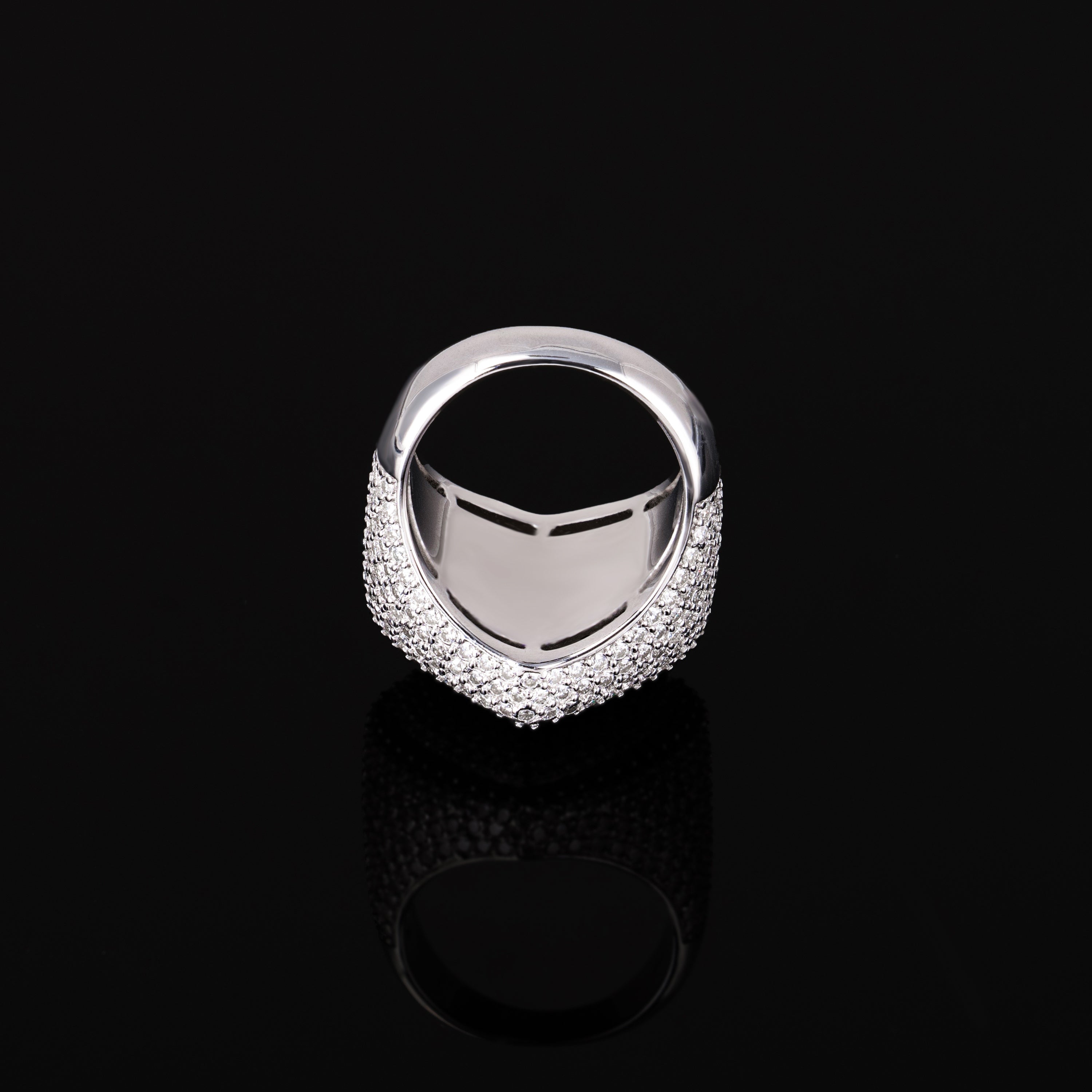 Iced Out Heart Moissanite Ring VVS Pavé Style – alternate product view 5