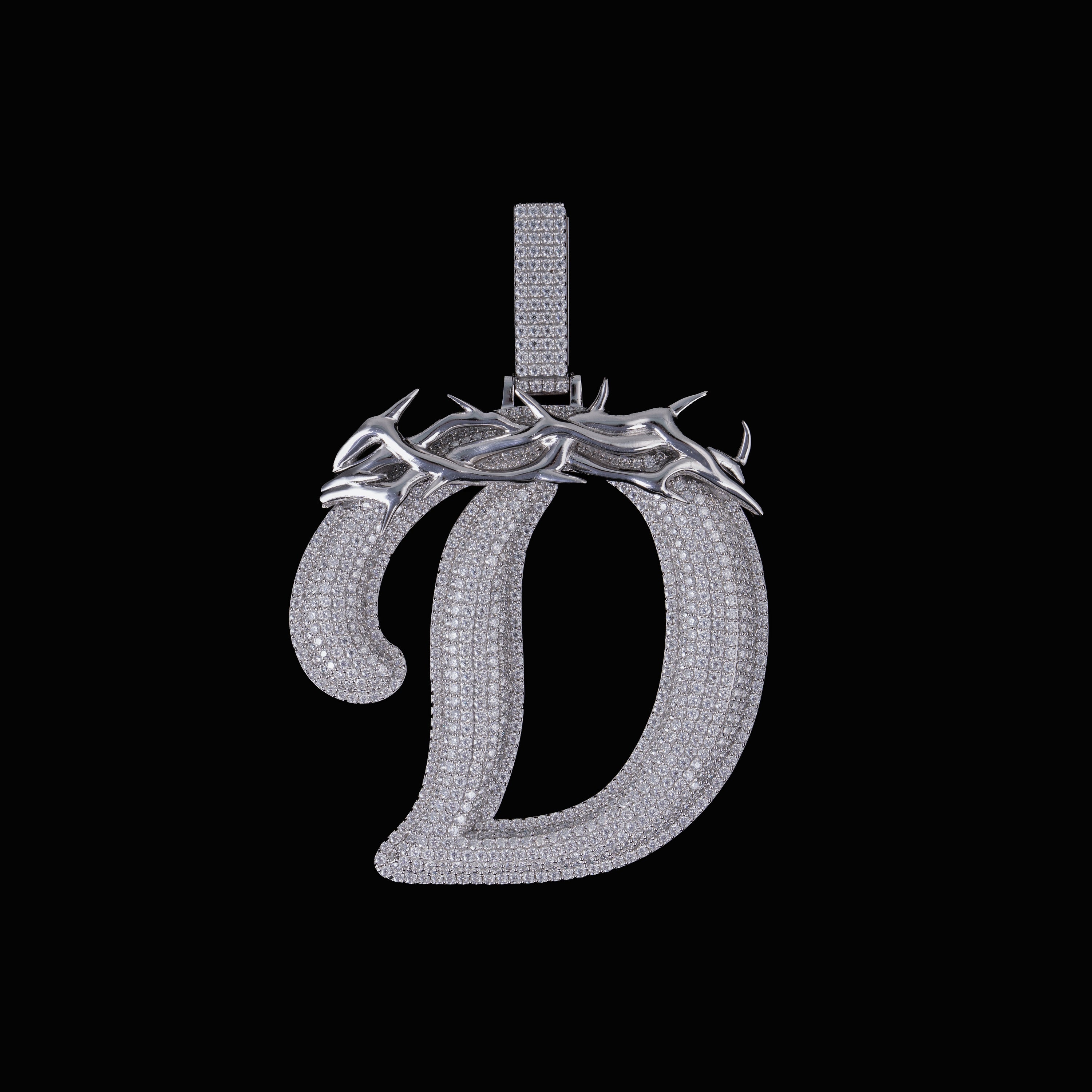 Moissanite Letter “D” Pendant – alternate product view 5