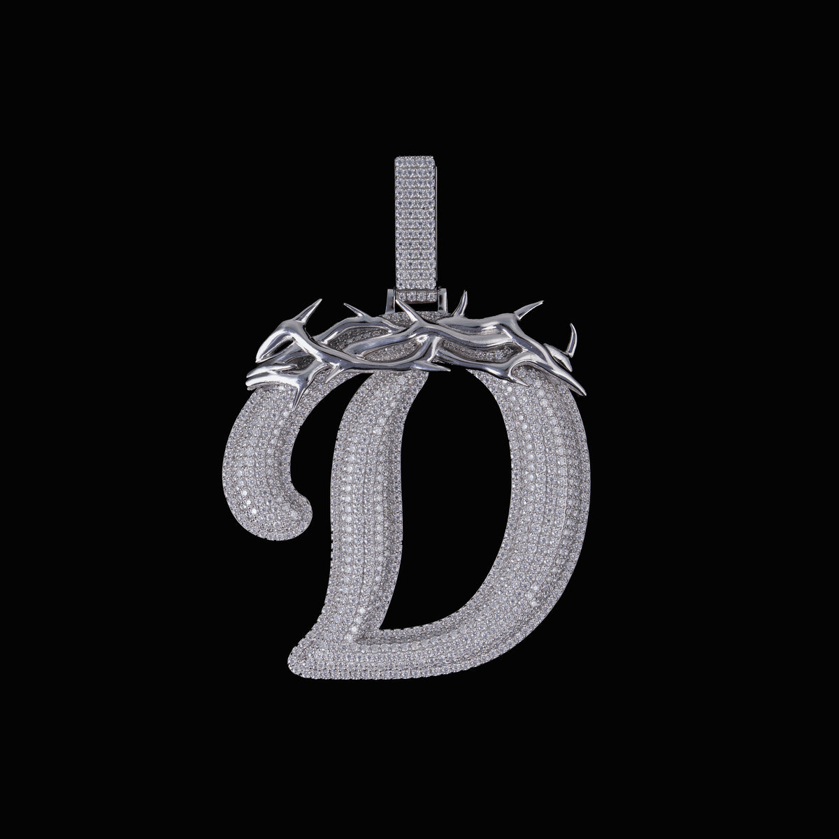 Moissanite Letter “D” Pendant – alternate product view 5