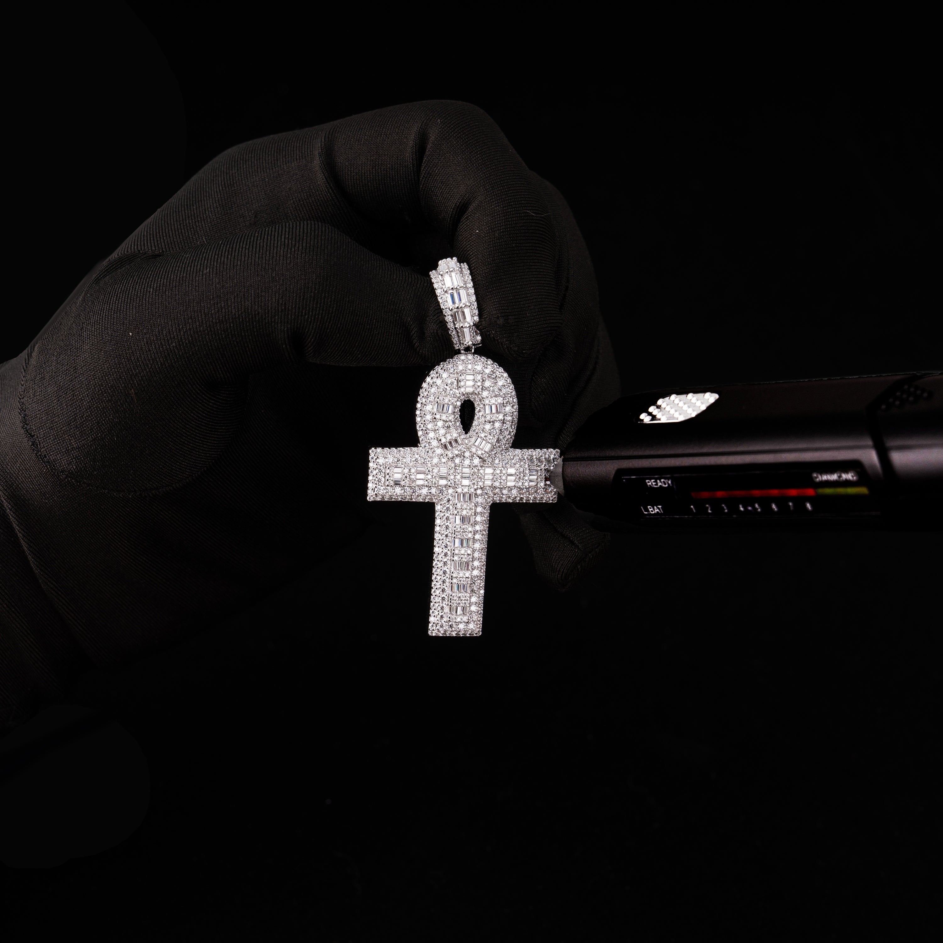Moissanite Niche Cut Cross Pendant – alternate product view 7