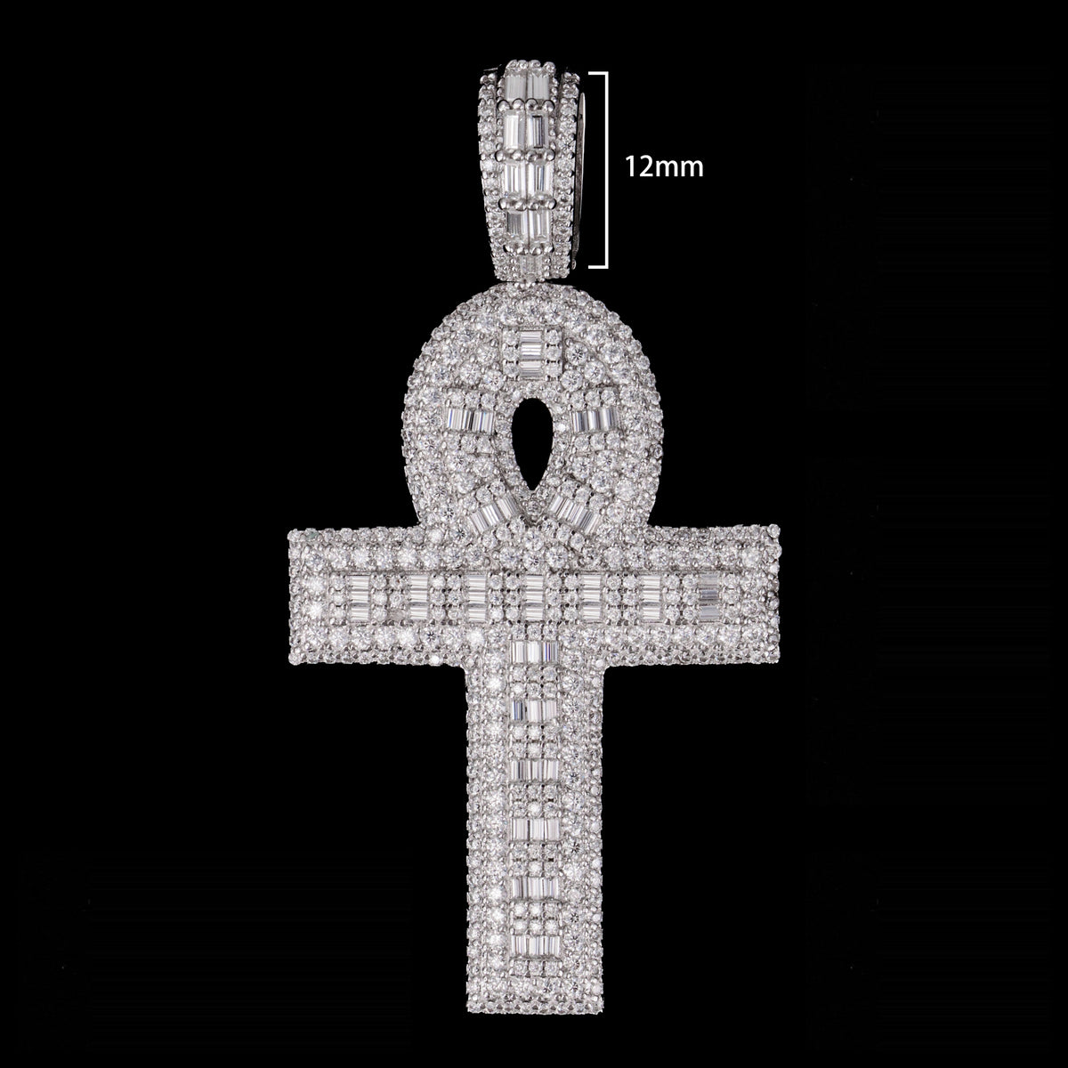 Moissanite Niche Cut Cross Pendant – alternate product view 4