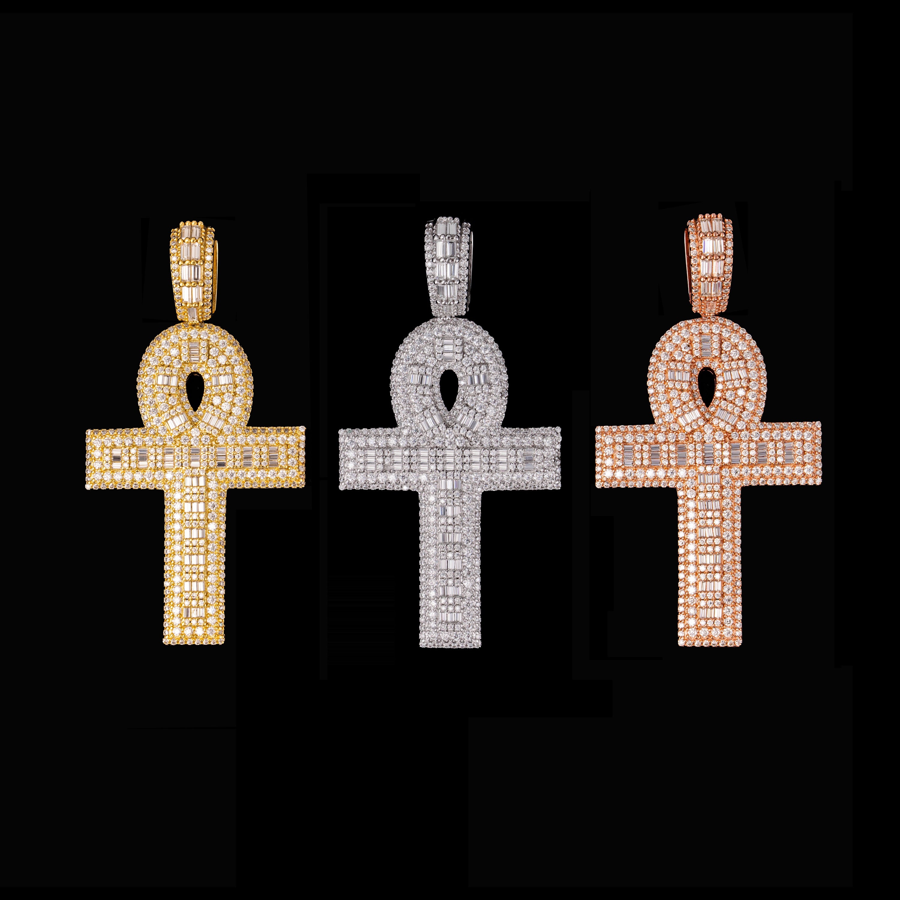 Moissanite Niche Cut Cross Pendant – alternate product view 3