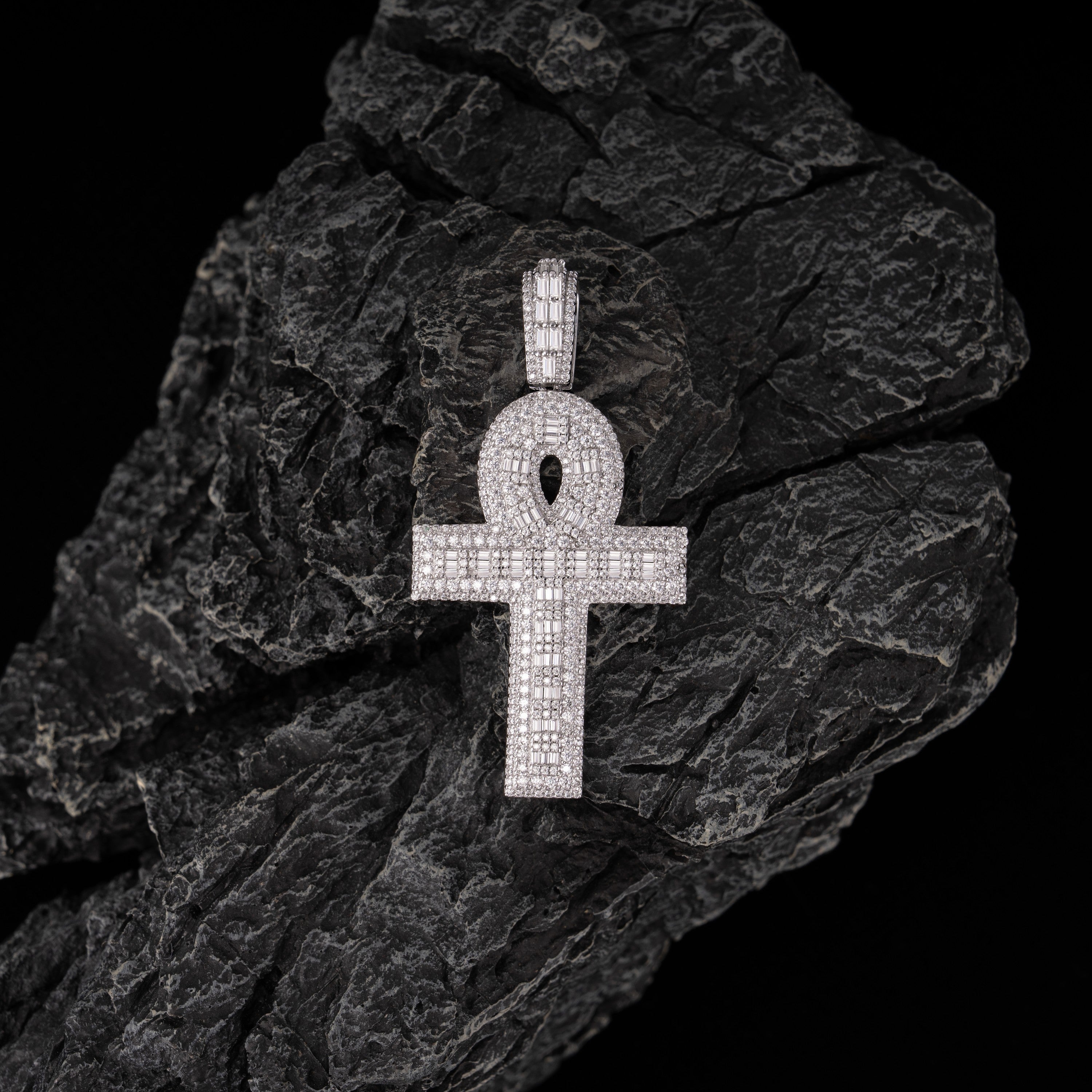 Moissanite Niche Cut Cross Pendant – alternate product view 5