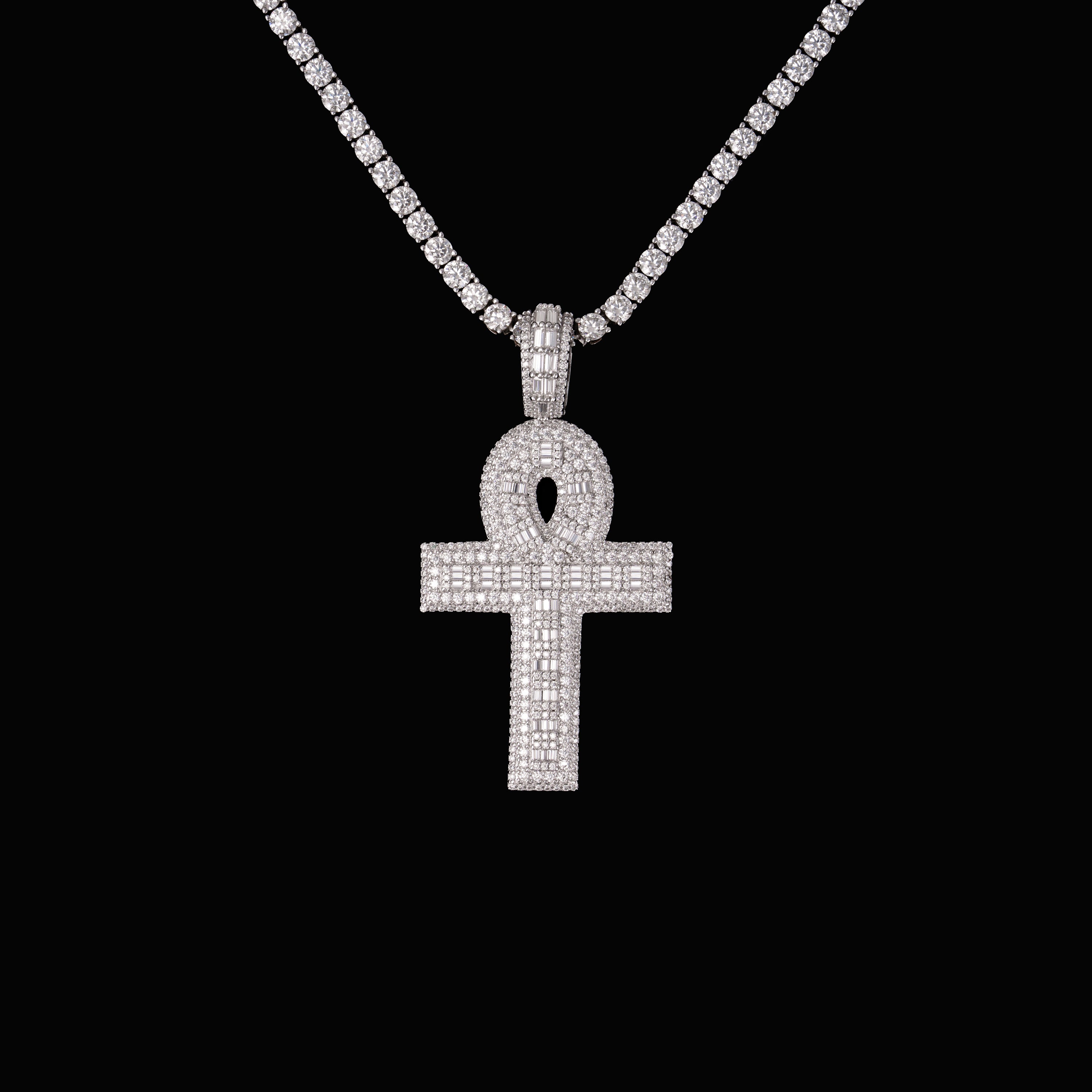 Moissanite Niche Cut Cross Pendant – alternate product view 6