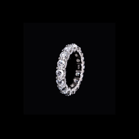 Moissanite Round Cut Full Ice Diamond Ring