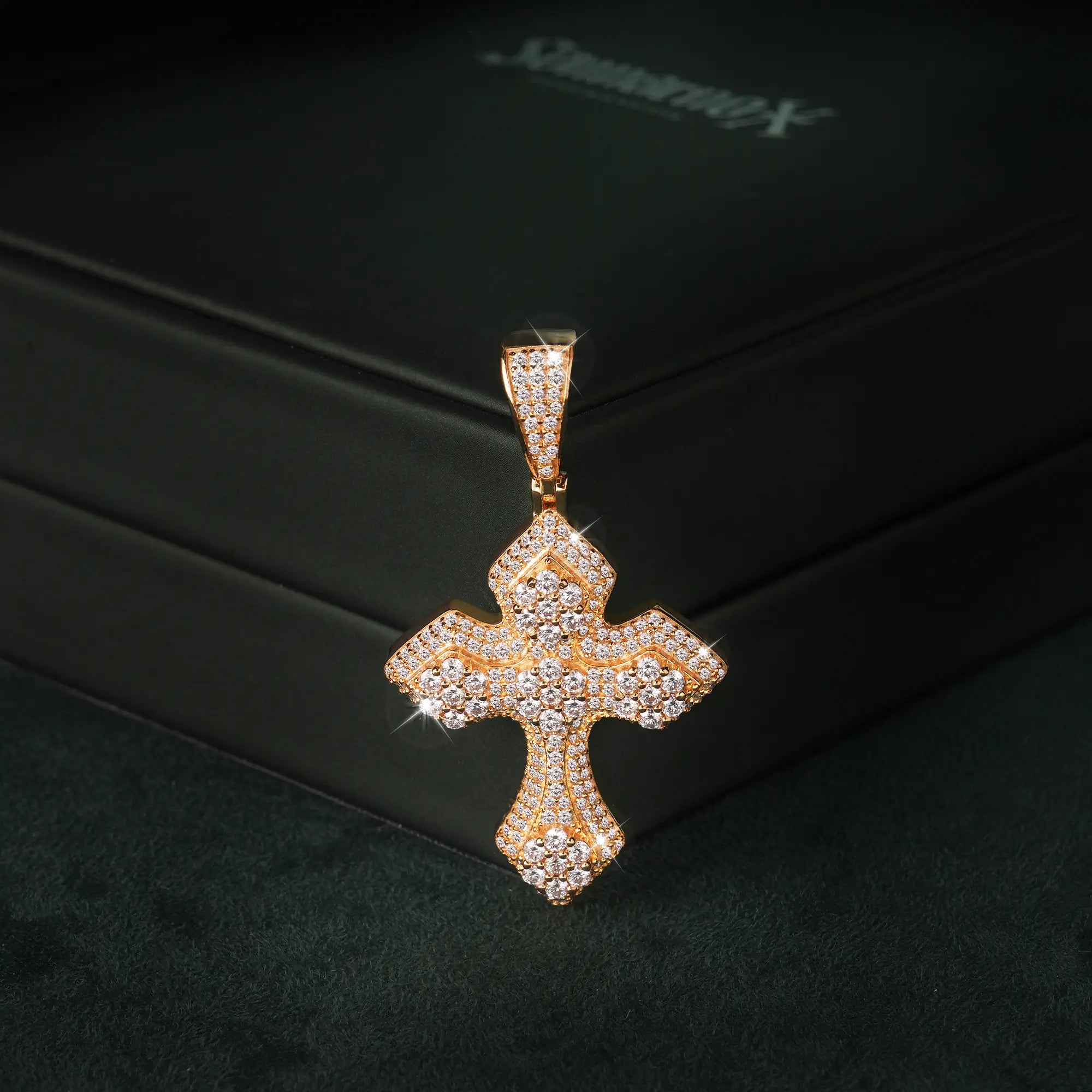 Moissanite Syriac Cross Pendant by Sommarnox