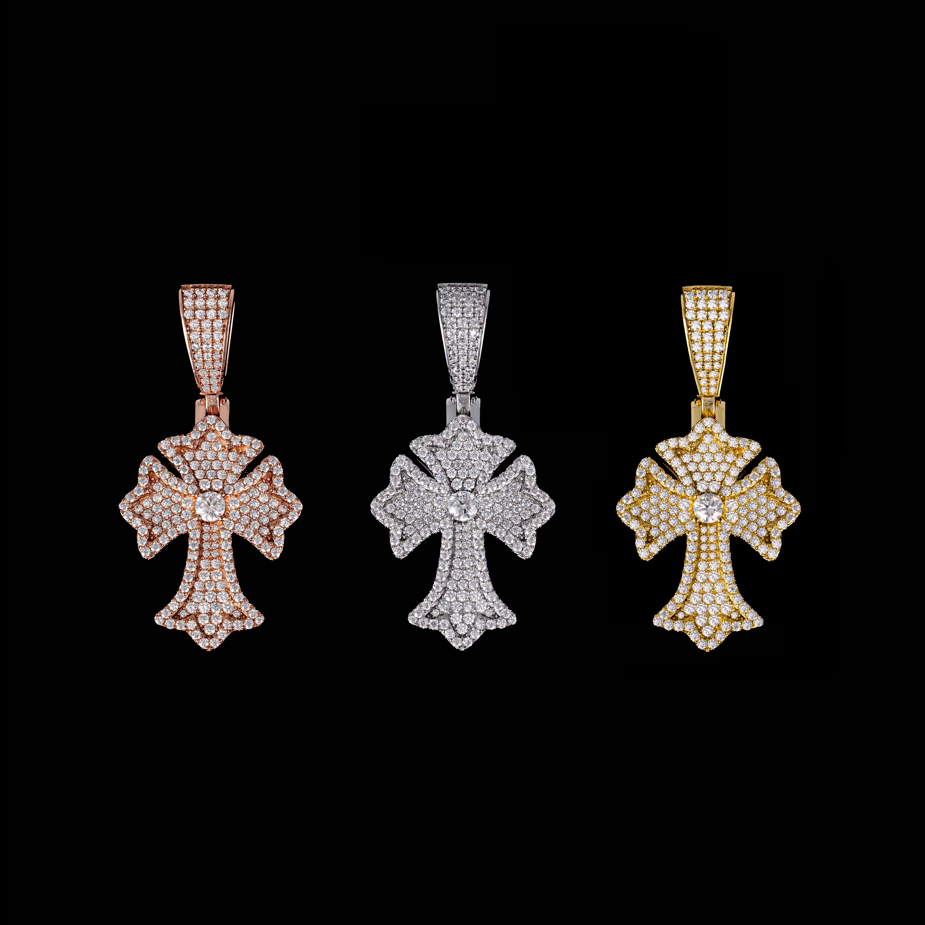 Moissanite Cross Pendant – FP2596 – alternate product view 4