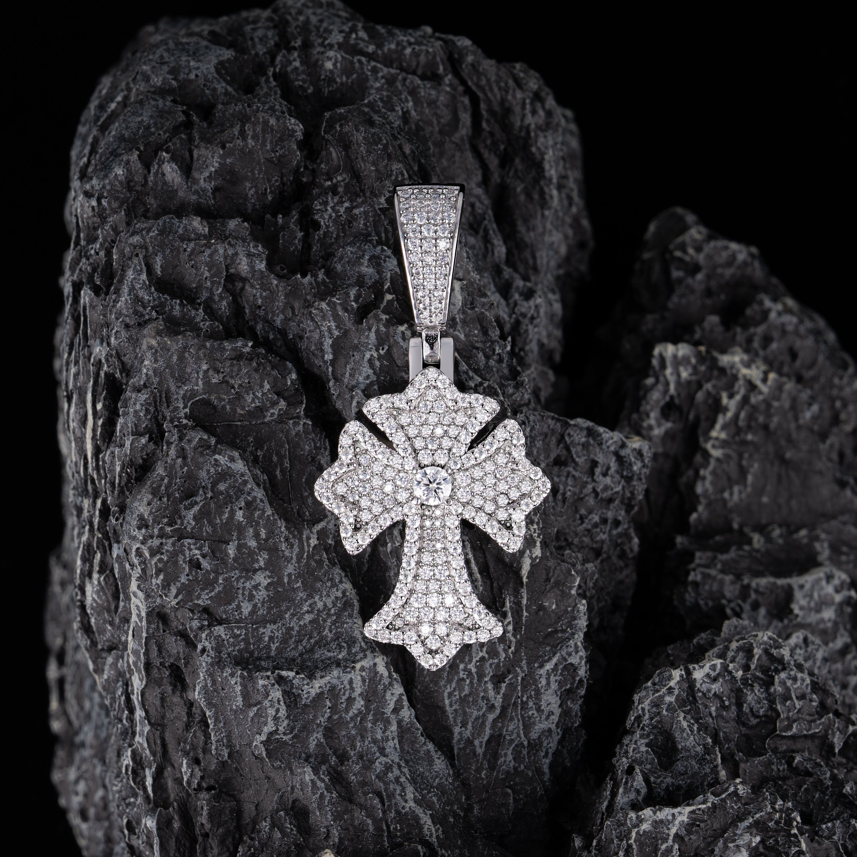 Moissanite Cross Pendant – FP2596 – alternate product view 3