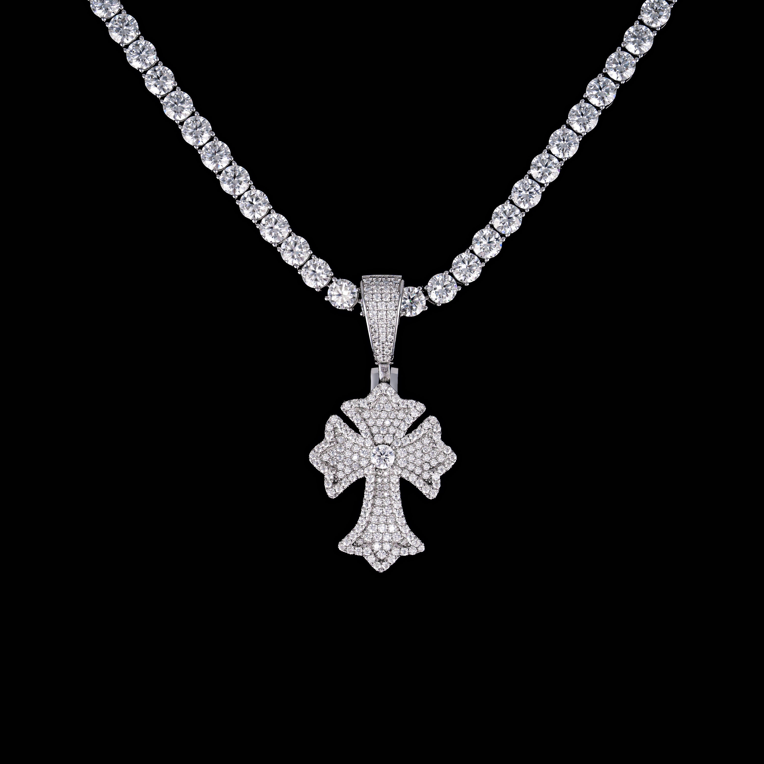 Moissanite Cross Pendant – FP2596 – alternate product view 10
