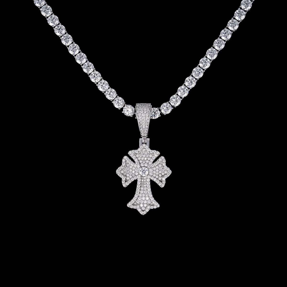 Moissanite Cross Pendant – FP2596 – alternate product view 10