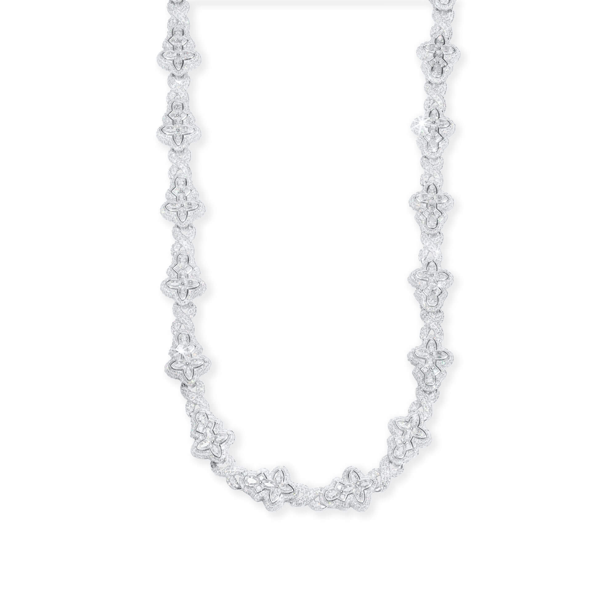 8MM Butterfly Figure-8 VVS Moissanite Cuban Link Chain