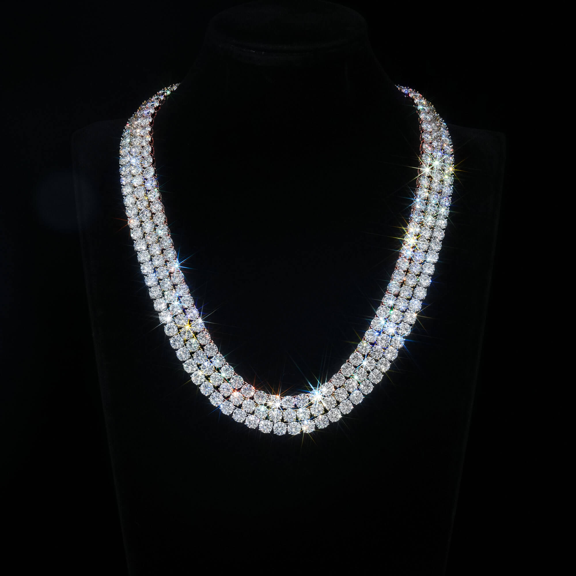 3MM 4MM 5MM 6.5MM Moissanite Tennis Chain Necklace – alternate product view 9