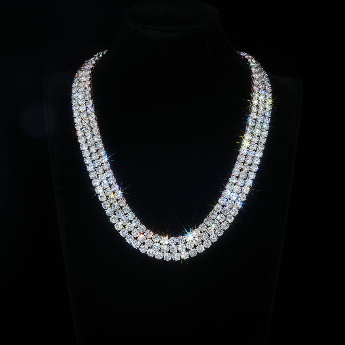 3MM 4MM 5MM 6.5MM Moissanite Tennis Chain Necklace – alternate product view 9