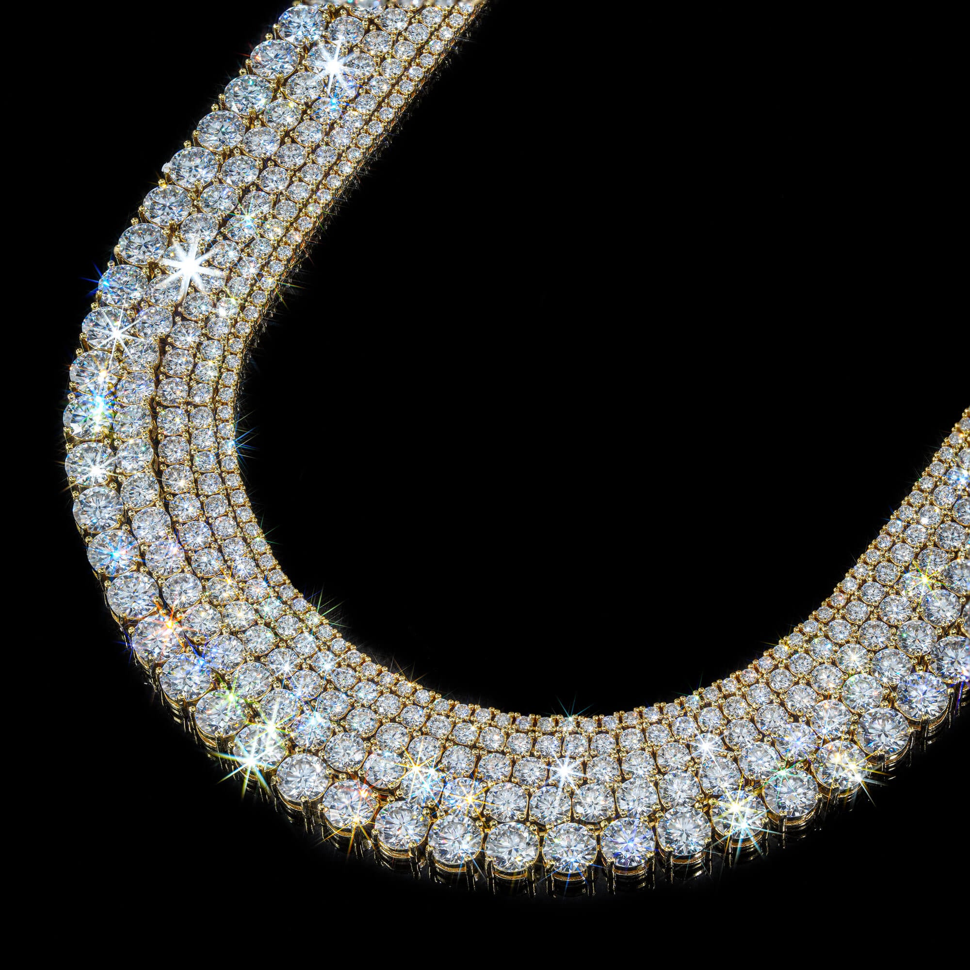 3MM 4MM 5MM 6.5MM Moissanite Tennis Chain Necklace – alternate product view 12