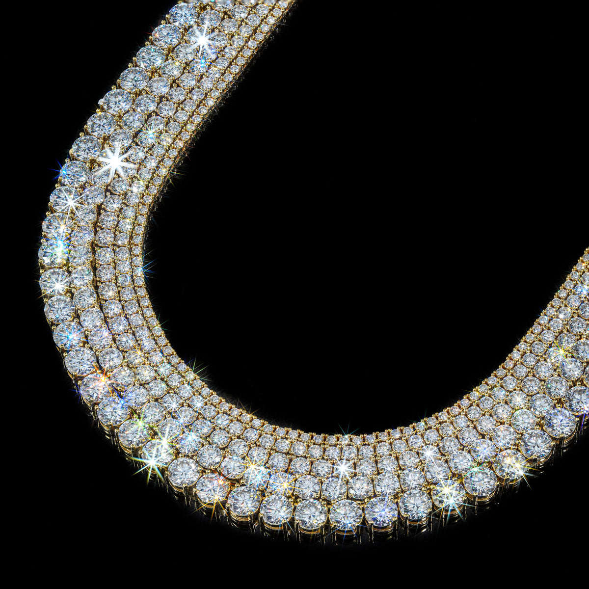 3MM 4MM 5MM 6.5MM Moissanite Tennis Chain Necklace – alternate product view 12