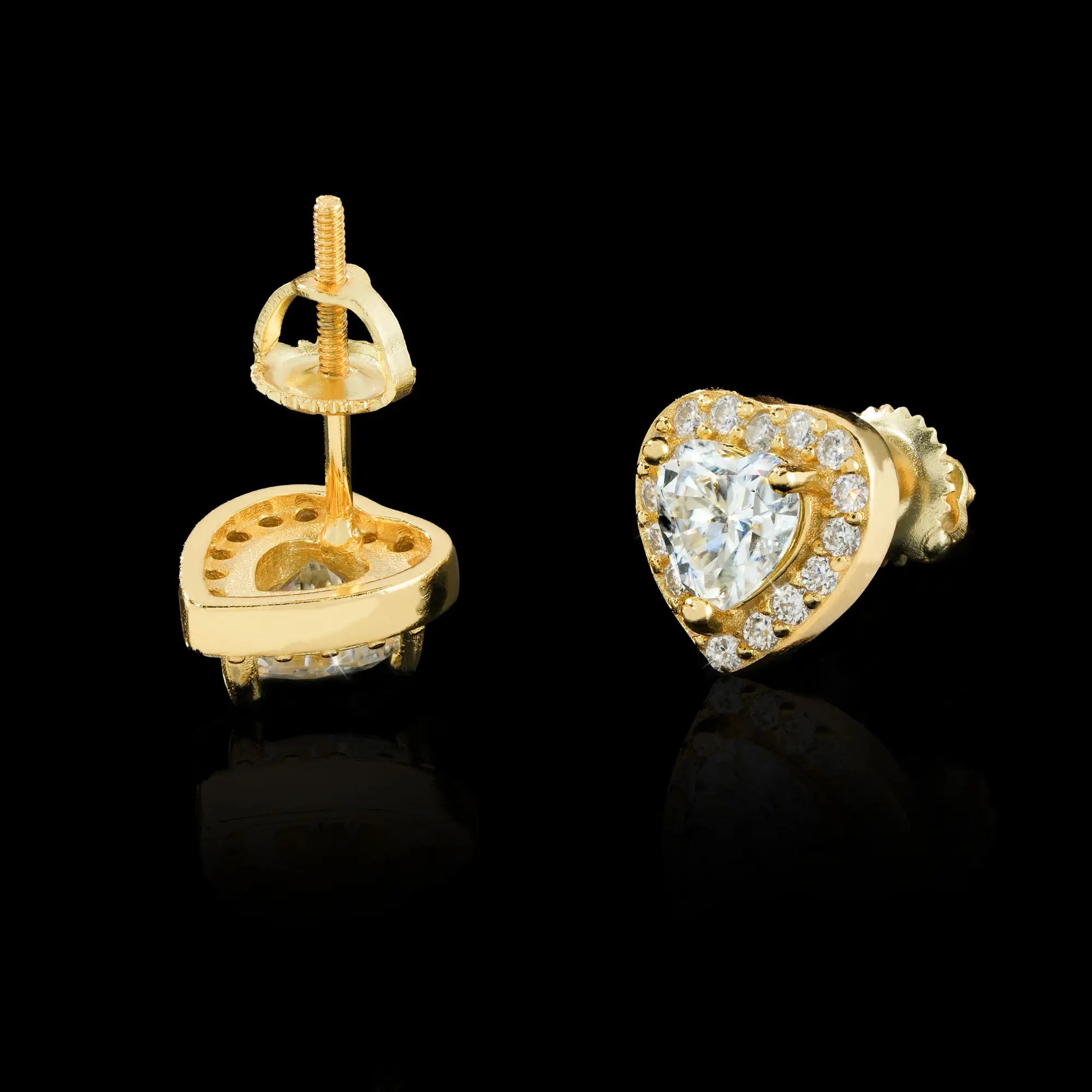Heart Cut Moissanite Stud Earrings – alternate product view 2