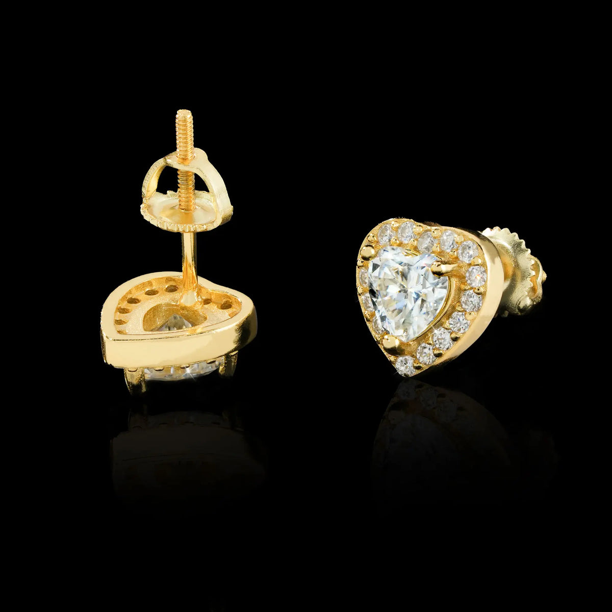 Heart Cut Moissanite Stud Earrings – alternate product view 2