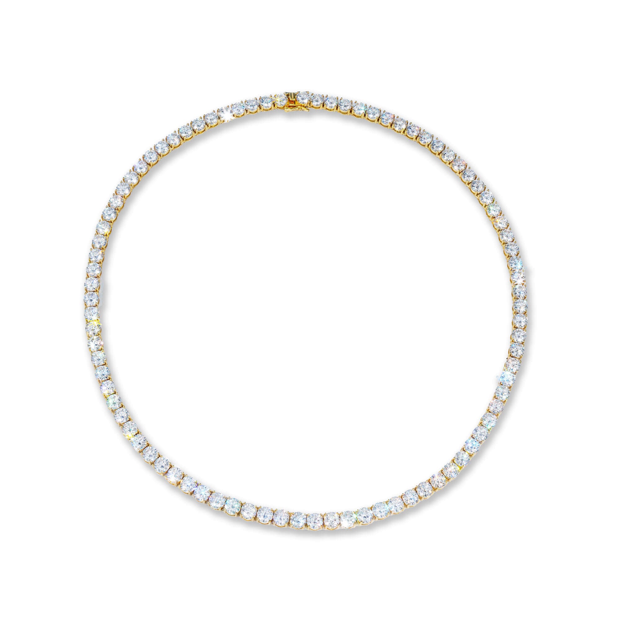 3MM 4MM 5MM 6.5MM Moissanite Tennis Chain Necklace – alternate product view 4