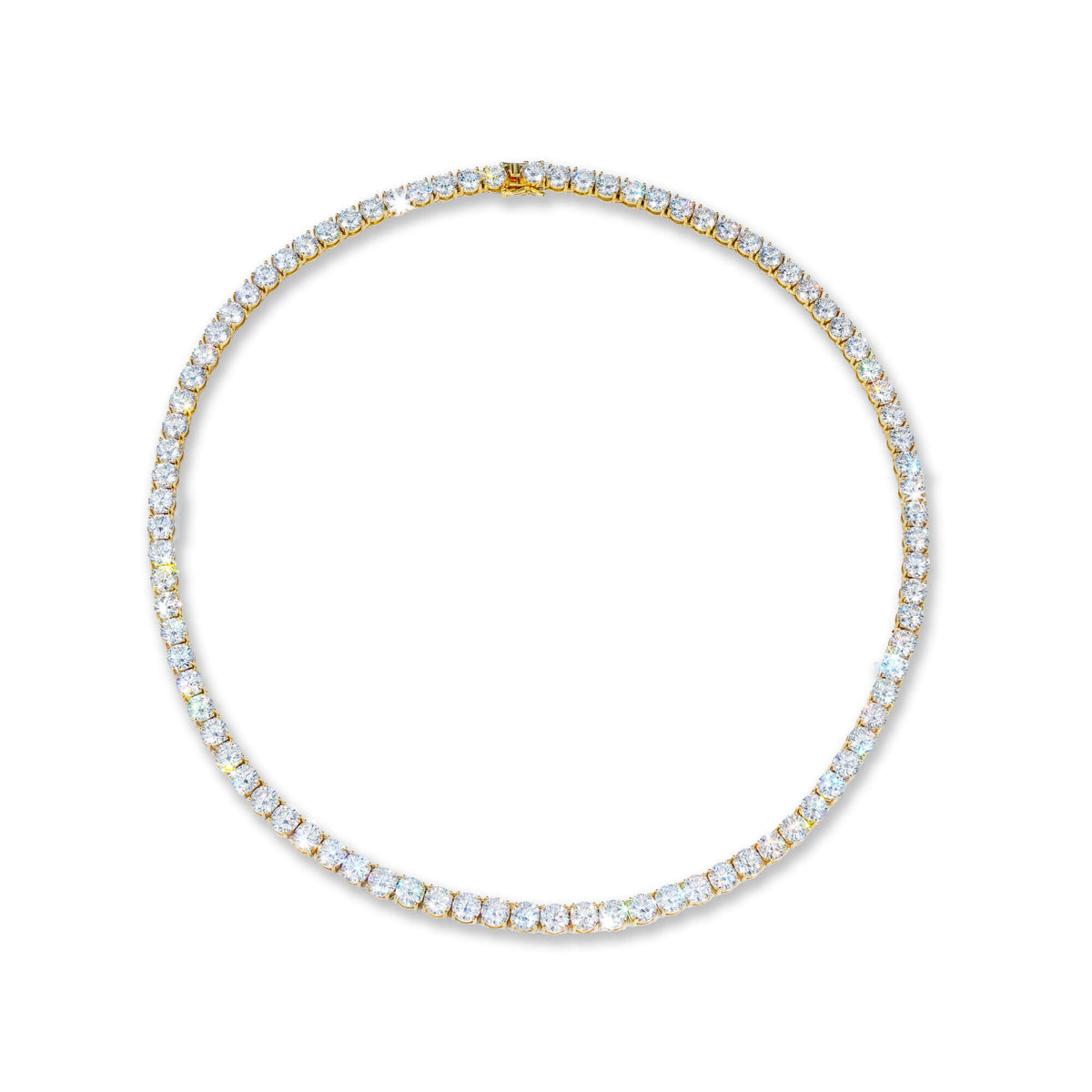 3MM 4MM 5MM 6.5MM Moissanite Tennis Chain Necklace – alternate product view 4