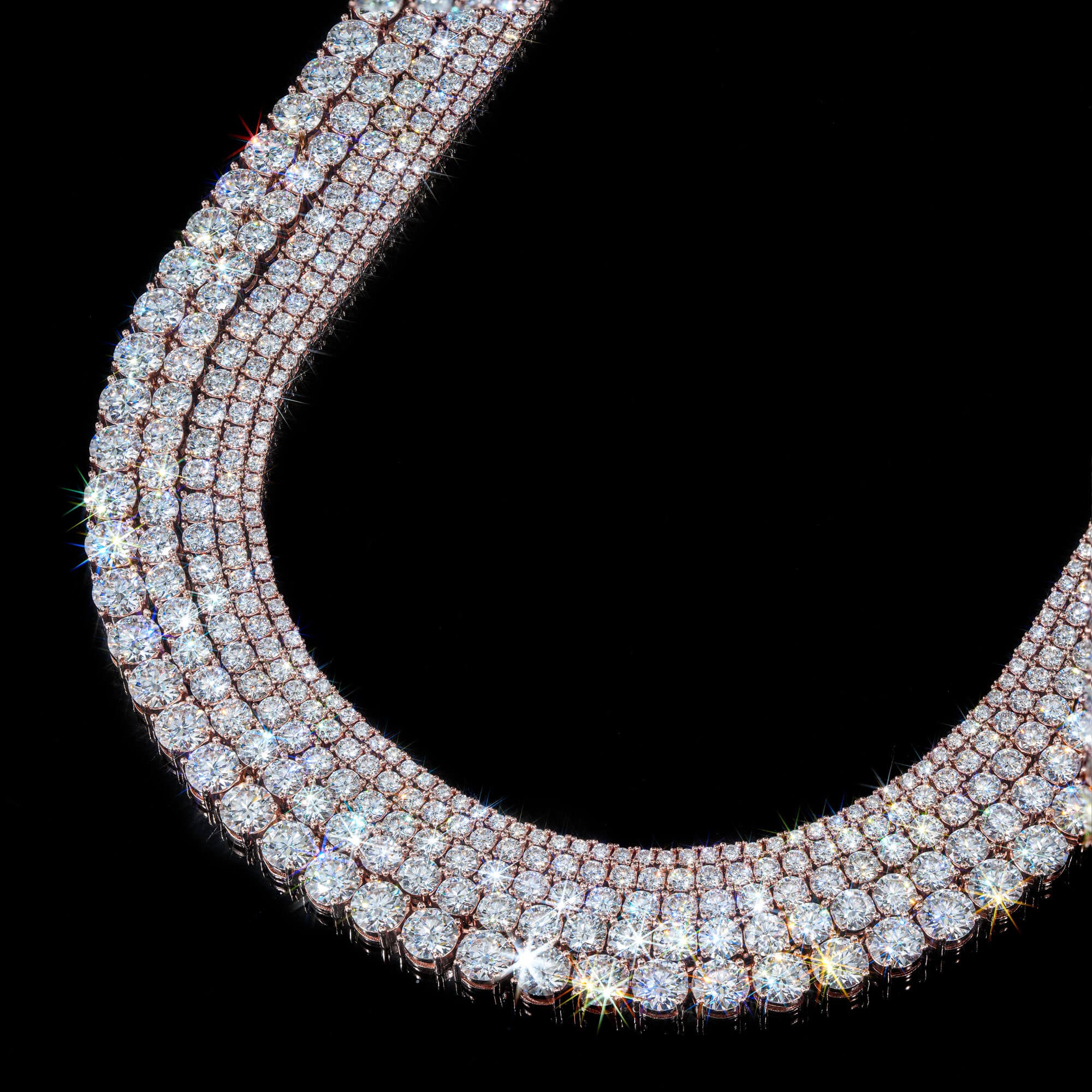 3MM 4MM 5MM 6.5MM Moissanite Tennis Chain Necklace – alternate product view 10