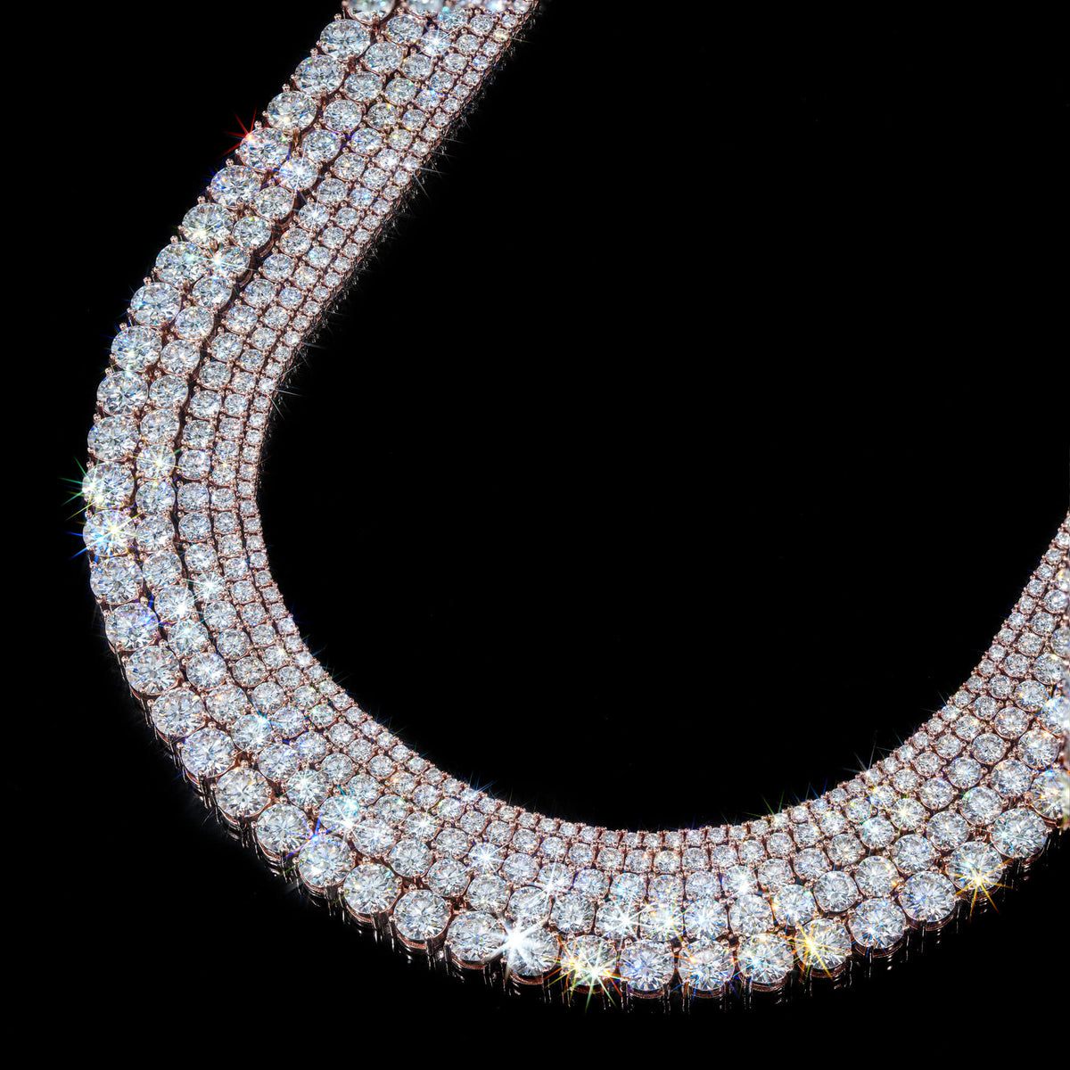 3MM 4MM 5MM 6.5MM Moissanite Tennis Chain Necklace – alternate product view 10