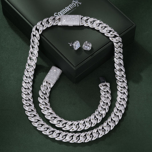 Sommarnox Gem Link Set — copper and CZ jewelry, view 2