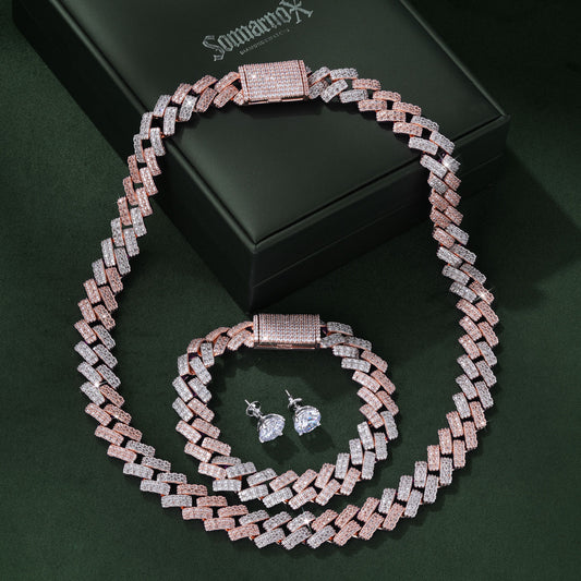 Sommarnox Rose Edge Set — copper and CZ jewelry, view 2